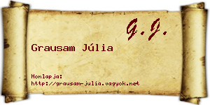 Grausam Júlia névjegykártya